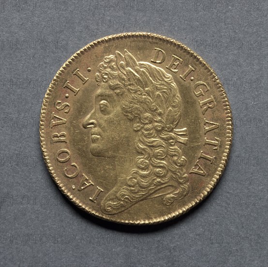 Two Guineas (obverse), 1687. England, James II, 1685-1688. Gold