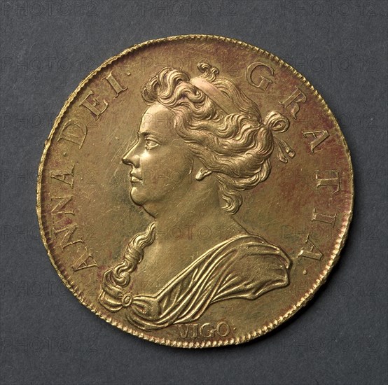 Five Guineas, 1703. England, Anne, 1702-1714. Gold