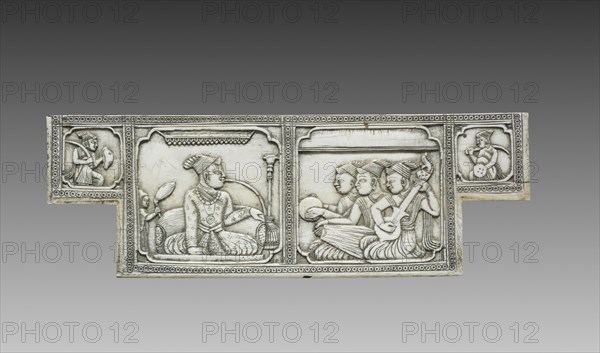 Panel from a Box, c. 18th Century. India, North East Deccan, Visakhapatnam district, Mughal Dynasty (1526-1756). Ivory; overall: 29.8 x 9.4 cm (11 3/4 x 3 11/16 in.).