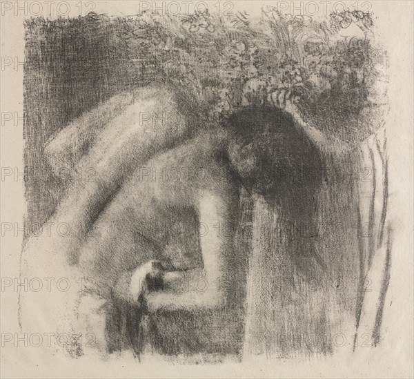 After the Bath (large version), 1891-1892. Edgar Degas (French, 1834-1917). Transfer lithograph; image: 30.4 x 32.4 cm (11 15/16 x 12 3/4 in.); sheet: 40.3 x 46.8 cm (15 7/8 x 18 7/16 in.)