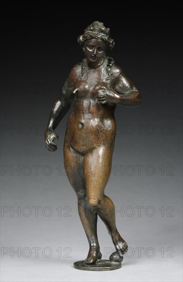 Fountain Figure of Abundance, c. 1530-1540. Germany, Augsburg, 16th century. Bronze; overall: 28.3 x 11.5 x 7 cm (11 1/8 x 4 1/2 x 2 3/4 in.).