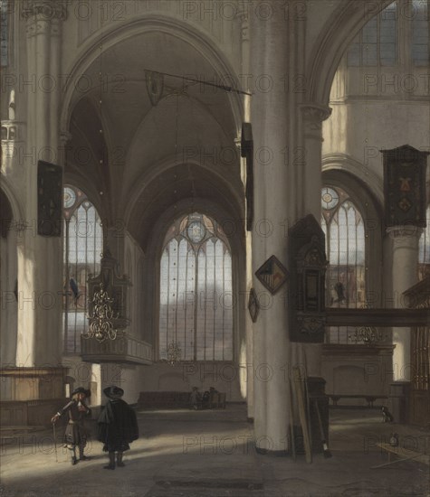 Interior of a Church, c. 1680. Emanuel de Witte (Dutch, ca. 1617-1692). Oil on canvas; framed: 89.5 x 80.5 x 6.5 cm (35 1/4 x 31 11/16 x 2 9/16 in.); unframed: 62 x 54 cm (24 7/16 x 21 1/4 in.).