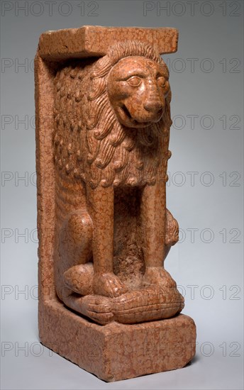 Supporting Lion, style of the 13th century. Italy, style of the 13th century. Pink limestone (known as "Verona Marble"); overall: 142.9 x 43.9 x 65.5 cm (56 1/4 x 17 5/16 x 25 13/16 in.).