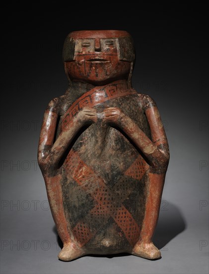 Anthropomorphic Vase, 500-1500. Colombia, 6th-16th Century. Earthenware; overall: 50.5 x 30 x 27.8 cm (19 7/8 x 11 13/16 x 10 15/16 in.).
