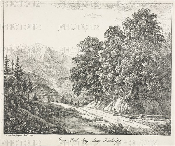 The Path by the Kochelsee, 1809. Simon Warnberger (German, 1769-1847). Lithograph