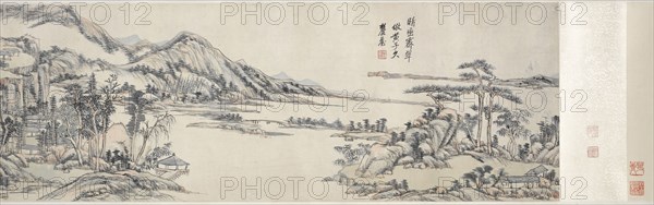 Green Peaks under Clear Sky: After Huang Gongwang, 1703-1708. Wang Yuanqi (Chinese, 1642-1715). Handscroll, ink and light color on paper; overall: 37.5 x 267 cm (14 3/4 x 105 1/8 in.).