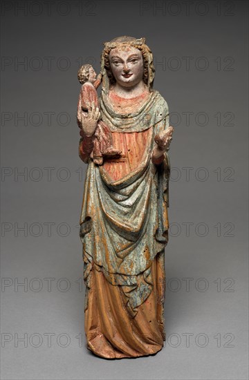 Reliquary Statuette of the Virgin and Child, c. 1330. Austria, Salzburg, 14th century. Painted lindenwood; overall: 40.7 cm (16 in.)
