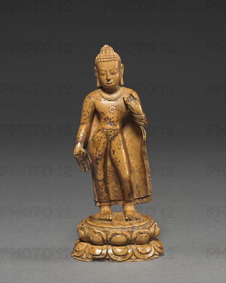 Standing Buddha, c. 800s. Burma, c. 9th Century. Kaolinite; overall: 13.9 cm (5 1/2 in.).