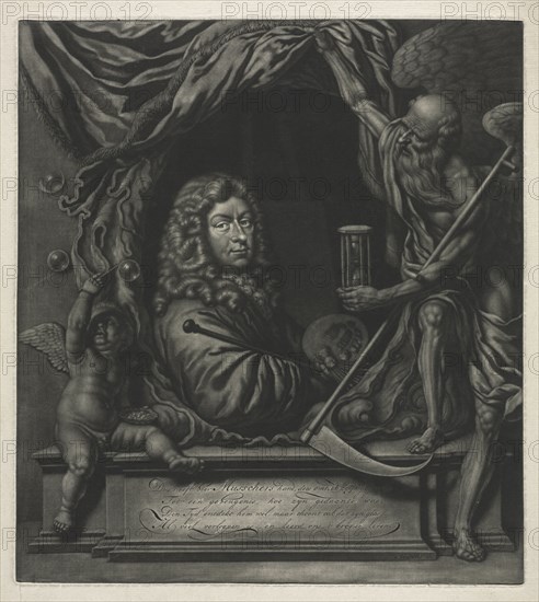 Self-Portrait, 1685. Michiel van Musscher (Dutch, 1645-1705). Mezzotint; plate: 31.3 x 28.1 cm (12 5/16 x 11 1/16 in.); sheet: 42.7 x 33.1 cm (16 13/16 x 13 1/16 in.).