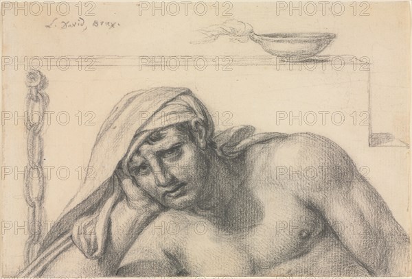 The Prisoner, 1819. Jacques-Louis David (French, 1748-1825). Black chalk; sheet: 13.3 x 19.6 cm (5 1/4 x 7 11/16 in.).