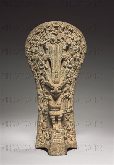 Ballgame Palma, c. 900-1100. Mexico, Gulf Coast, Classic Veracruz style (600-1100). Stone; overall: 49.2 x 23.5 x 11.4 cm (19 3/8 x 9 1/4 x 4 1/2 in.).