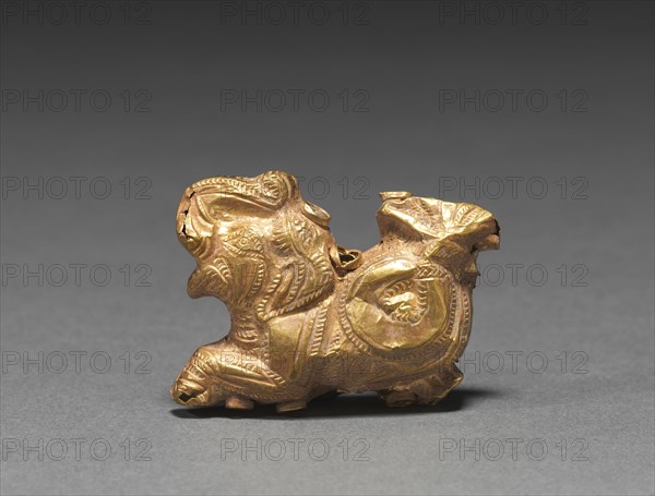 Pendant in the Shape of a Fish-Tailed Elephant, 185-72 BC. India, Shunga Period (c. 187-78 BC). Gold;