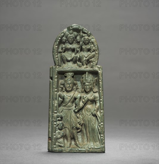 Section from a Portable Shrine, 100s. Pakistan, Gandhara, Kushan period (c. 80-320). Gray schist; overall: 14.6 x 6 cm (5 3/4 x 2 3/8 in.).