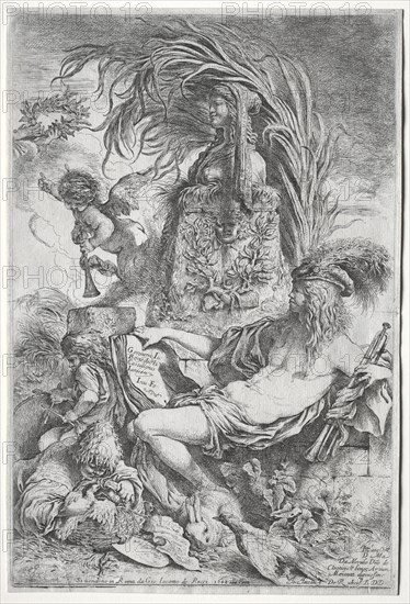 The Genius of Castiglione, 1648. Giovanni Benedetto Castiglione (Italian, 1609-1664). Etching