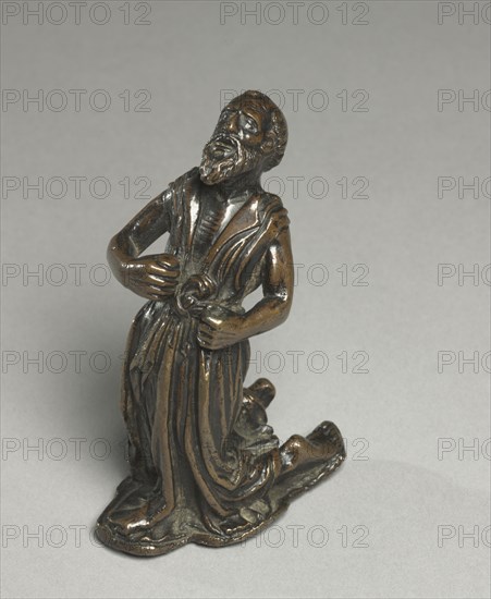 Kneeling Saint Jerome, c, 1525. Workshop of Severo da Ravenna (Italian, c.1496-c.1543). Bronze; overall: 9.5 x 5 x 6.5 cm (3 3/4 x 1 15/16 x 2 9/16 in.).
