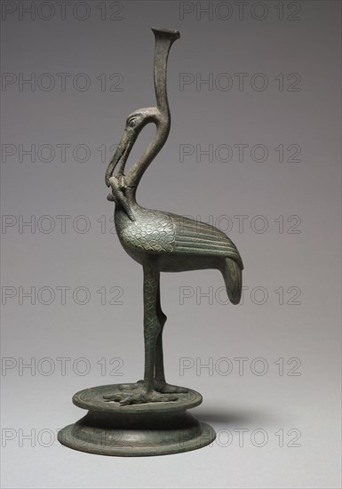 Ibis Eating a Lizard, 1st Century BC to 1st Century AD. Italy, Rome, Roman Empire. Bronze, hollow cast; overall: 37.5 cm (14 3/4 in.).