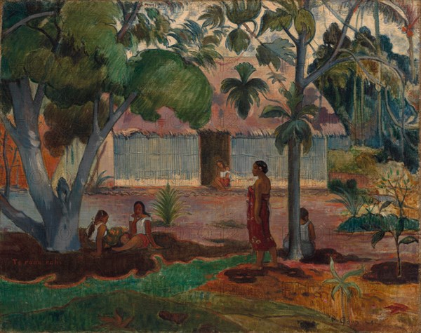 The Large Tree, 1891. Paul Gauguin (French, 1848-1903). Oil on fabric; framed: 92.4 x 112.7 x 6.4 cm (36 3/8 x 44 3/8 x 2 1/2 in.); unframed: 74 x 92.8 cm (29 1/8 x 36 9/16 in.).