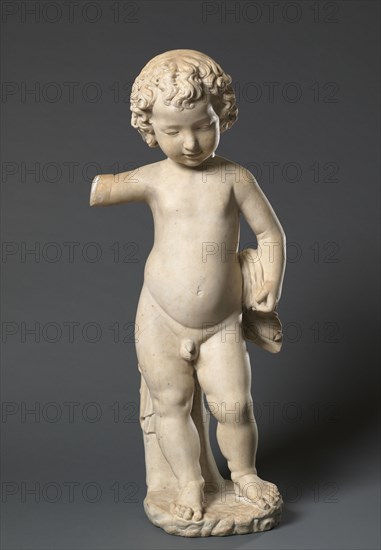 Christ Child, c. 1490-1500. Attributed to Michele (di Luca) Marini (Italian). Marble; overall: 87.6 x 35.6 x 30.5 cm (34 1/2 x 14 x 12 in.).