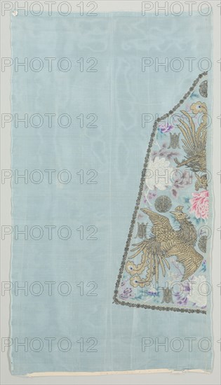 Uncut Robe: Sleeve Panel, c. 1890s. China, late 19th century. Embroidered silk, gauze weave; overall: 142.2 x 77.5 cm (56 x 30 1/2 in.)