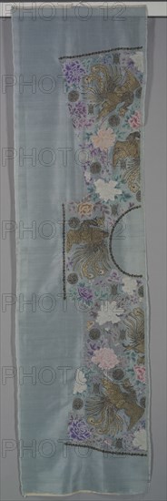 Uncut Robe: Proper Right Front and Back Panel, c. 1890s. China, late 19th century. Embroidered silk, gauze weave; overall: 279.4 x 77.5 cm (110 x 30 1/2 in.).