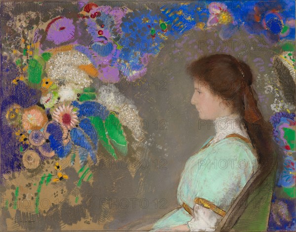 Violette Heymann, 1910. Odilon Redon (French, 1840-1916). Pastel; unframed: 72 x 92 cm (28 3/8 x 36 1/4 in.).