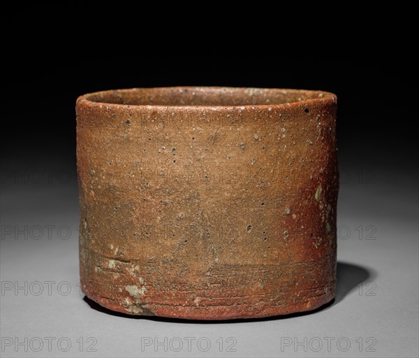 Tea Bowl: Shigaraki Ware, 1600s. Japan, Shiga Prefecture, Shigaraki area kiln, Edo Period (1615-1868). Stoneware with some natural glaze deposits; diameter: 11.2 cm (4 7/16 in.); overall: 9 cm (3 9/16 in.).