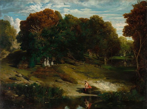In the Forest, 1841. Célestin François Nanteuil (French, 1813-1873). Oil on fabric; framed: 123.2 x 155.6 x 12.7 cm (48 1/2 x 61 1/4 x 5 in.); unframed: 97 x 129.8 cm (38 3/16 x 51 1/8 in.)