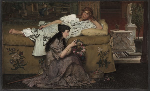 Glaucus and Nydia, 1867. Lawrence Alma-Tadema (British, 1836-1912). Oil on wood panel; framed: 55.5 x 81 x 4.5 cm (21 7/8 x 31 7/8 x 1 3/4 in.); unframed: 39 x 64.3 cm (15 3/8 x 25 5/16 in.)