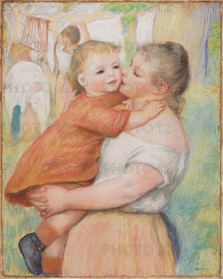 Mother and Child, 1886. Pierre-Auguste Renoir (French, 1841-1919). Pastel; sheet: 79.1 x 63.5 cm (31 1/8 x 25 in.); framed: 99 x 82.5 x 4.2 cm (39 x 32 1/2 x 1 5/8 in.).