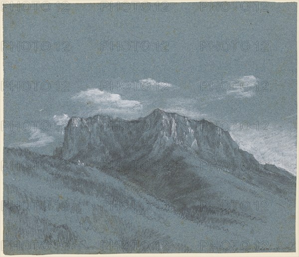 The Rauschberg, c. 1800. Georg von Dillis (German, 1759-1841). Black chalk, graphite, and white gouache; sheet: 21.8 x 25.3 cm (8 9/16 x 9 15/16 in.); secondary support: 29.9 x 32.6 cm (11 3/4 x 12 13/16 in.).