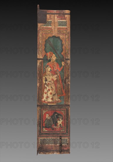 Painted Door, c. 1820. India, Bundi, 19th century. Color on wood; overall: 190 x 88.9 x 43.7 cm (74 13/16 x 35 x 17 3/16 in.).