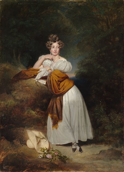 Sophie Guillemette, Grand Duchess of Baden (1801-1865), 1831. Franz Xaver Winterhalter (German, 1805-1873). Oil on fabric; framed: 57.5 x 46.5 x 10 cm (22 5/8 x 18 5/16 x 3 15/16 in.); unframed: 39.1 x 28.5 cm (15 3/8 x 11 1/4 in.)