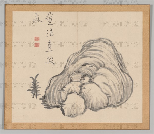 Double Album of Landscape Studies after Ikeno Taiga, Volume 1 (leaf 14), 18th century. Aoki Shukuya (Japanese, 1789). Pair of albums; ink, or ink and light color on paper; album, closed: 28.3 x 33 cm (11 1/8 x 13 in.).