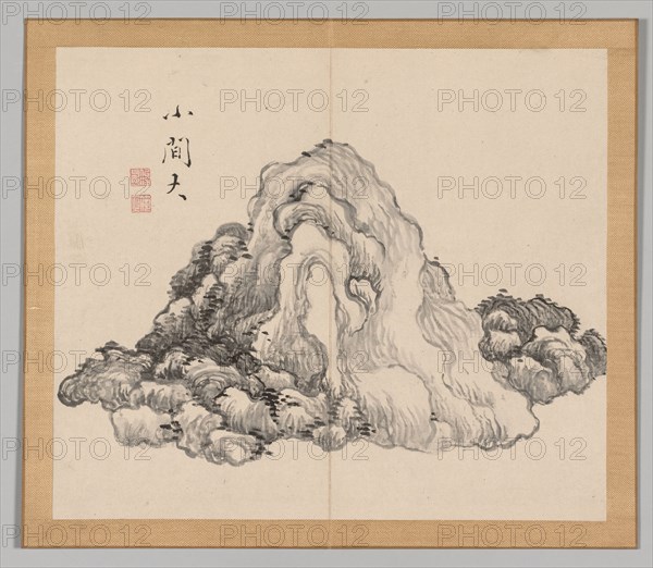 Double Album of Landscape Studies after Ikeno Taiga, Volume 1 (leaf 7), 1700s. Aoki Shukuya (Japanese, 1789). Pair of albums; ink, or ink and light color on paper; album, closed: 28.3 x 33 cm (11 1/8 x 13 in.).