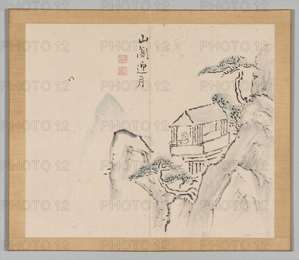 Double Album of Landscape Studies after Ikeno Taiga, Volume 2 (leaf 31), 18th century. Aoki Shukuya (Japanese, 1789). Pair of albums; ink, or ink and light color on paper; album, closed: 28.3 x 33 cm (11 1/8 x 13 in.).
