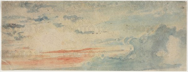 Cloud Study, 1800s. Anonymous. Watercolor;