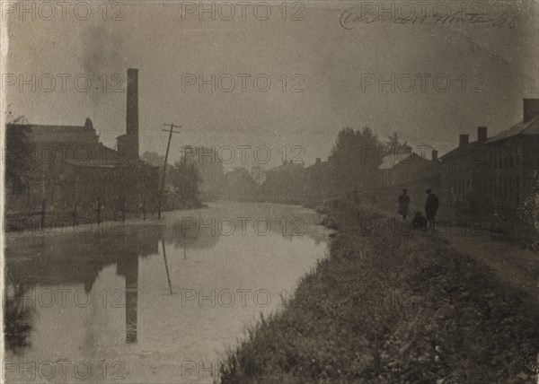 Along the Old Canal, 1896. Clarence H. White (American, 1871-1925). Platinum print; image: 15.3 x 21.1 cm (6 x 8 5/16 in.); matted: 35.6 x 45.7 cm (14 x 18 in.)