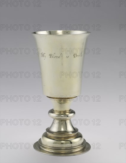 Communion Cup, 1671-1672. DR (British). Silver gilt; overall: 25.3 x 12.9 cm (9 15/16 x 5 1/16 in.).
