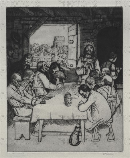The Last Supper, 1889. William Strang (British, 1859-1921). Drypoint
