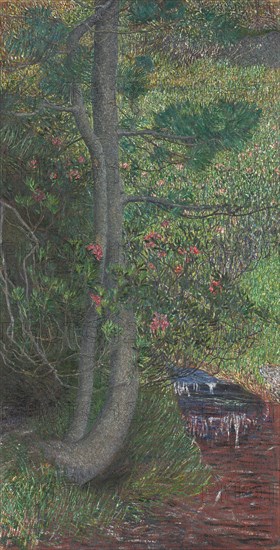 Pine Tree, c. 1897. Giovanni Segantini (Italian, 1858-1899). Oil on fabric; framed: 149.5 x 84.8 x 4.1 cm (58 7/8 x 33 3/8 x 1 5/8 in.); unframed: 135.2 x 72 cm (53 1/4 x 28 3/8 in.).