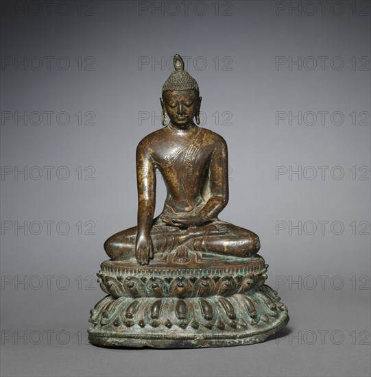 Sakyamuni Buddha, 12th Century. Burma, Pagan style, 12th century. Bronze; overall: 18 cm (7 1/16 in.).