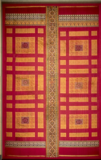 Alhambra Palace Silk Curtain, mid 1300s. Spain, Granada, Nasrid period. Silk; lampas weave; overall: 438.2 x 271.8 cm (172 1/2 x 107 in.)