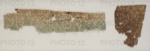 Fragments, 1100s. Egypt, Ayyubid, 12th century. Tabby with supplementary weft; silk; average: 21.5 x 5 cm (8 7/16 x 1 15/16 in.)