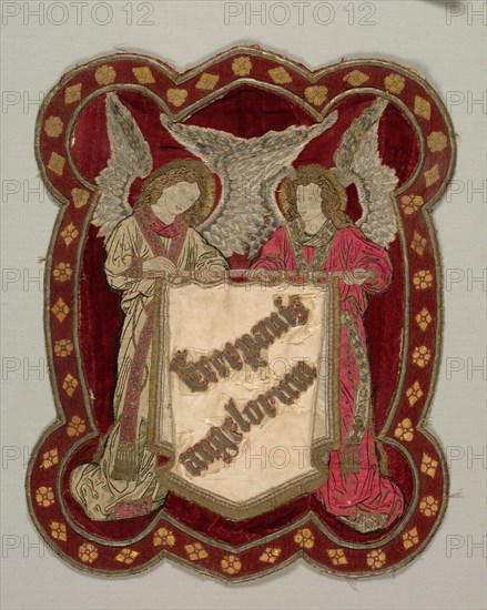 Silk Embroidery, 1800s. Austria ?, 19th century. Embroidery, silk; overall: 40.7 x 33.8 cm (16 x 13 5/16 in.)