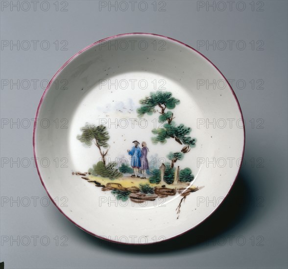 Saucer, c. 1775. Sceaux Factory (French). Soft-paste porcelain; overall: 3.3 x 12.3 cm (1 5/16 x 4 13/16 in.).