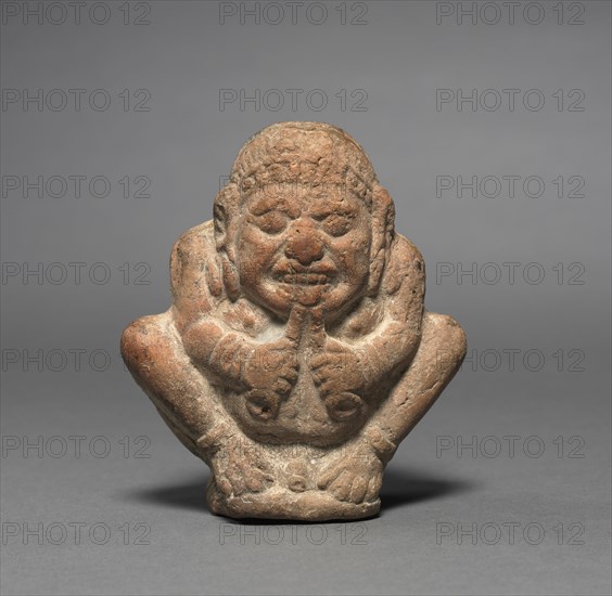 Crouching Dwarf Musician, 2nd-1st Century BC. India, Shunga Period (c. 187-78 BC). Terracotta; overall: 10.2 cm (4 in.).