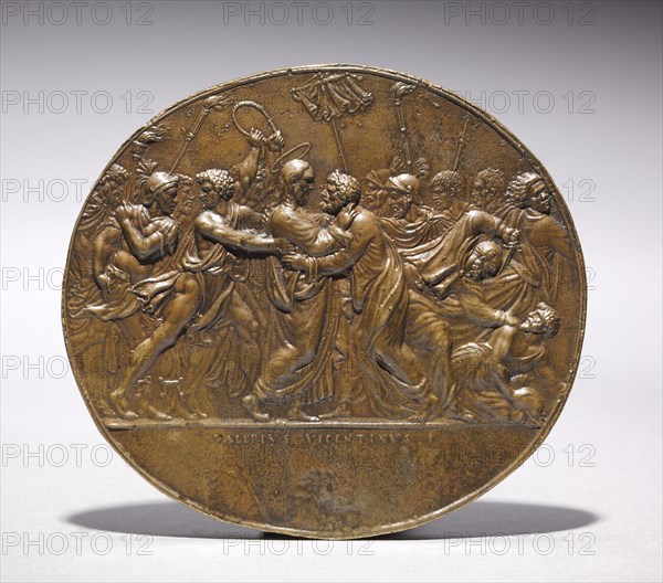 The Betrayal of Christ, c. 1525. Workshop of Valerio Belli (Italian, c. 1468-1546). Bronze; overall: 8.6 x 9.5 cm (3 3/8 x 3 3/4 in.).
