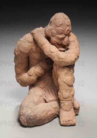 Male Figure, possibly 1300s-1600s. Western Sudan, Mali, Inland Niger Delta, possibly 14th-17th century. Terracotta; overall: 19.7 cm (7 3/4 in.)