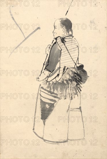 Dancer in a Fisherman's Costume. Kono Bairei (Japanese, 1844-1895). Ink on paper; overall: 38.7 x 26.7 cm (15 1/4 x 10 1/2 in.).