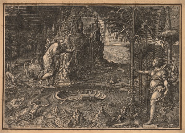 Allegory of Life, 1561. Giorgio Ghisi (Italian, 1520-1582). Engraving; image: 38.1 x 54.4 cm (15 x 21 7/16 in.); secondary support: 43.1 x 59.4 cm (16 15/16 x 23 3/8 in.)